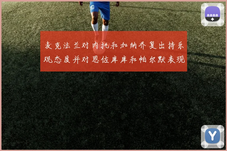 麦克法兰对内托和加纳乔复出持乐观态度并对恩佐库库和帕尔默表现表示满意